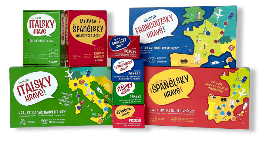 Vzdělávací jazykové produkty na výuku cízích jazyků.